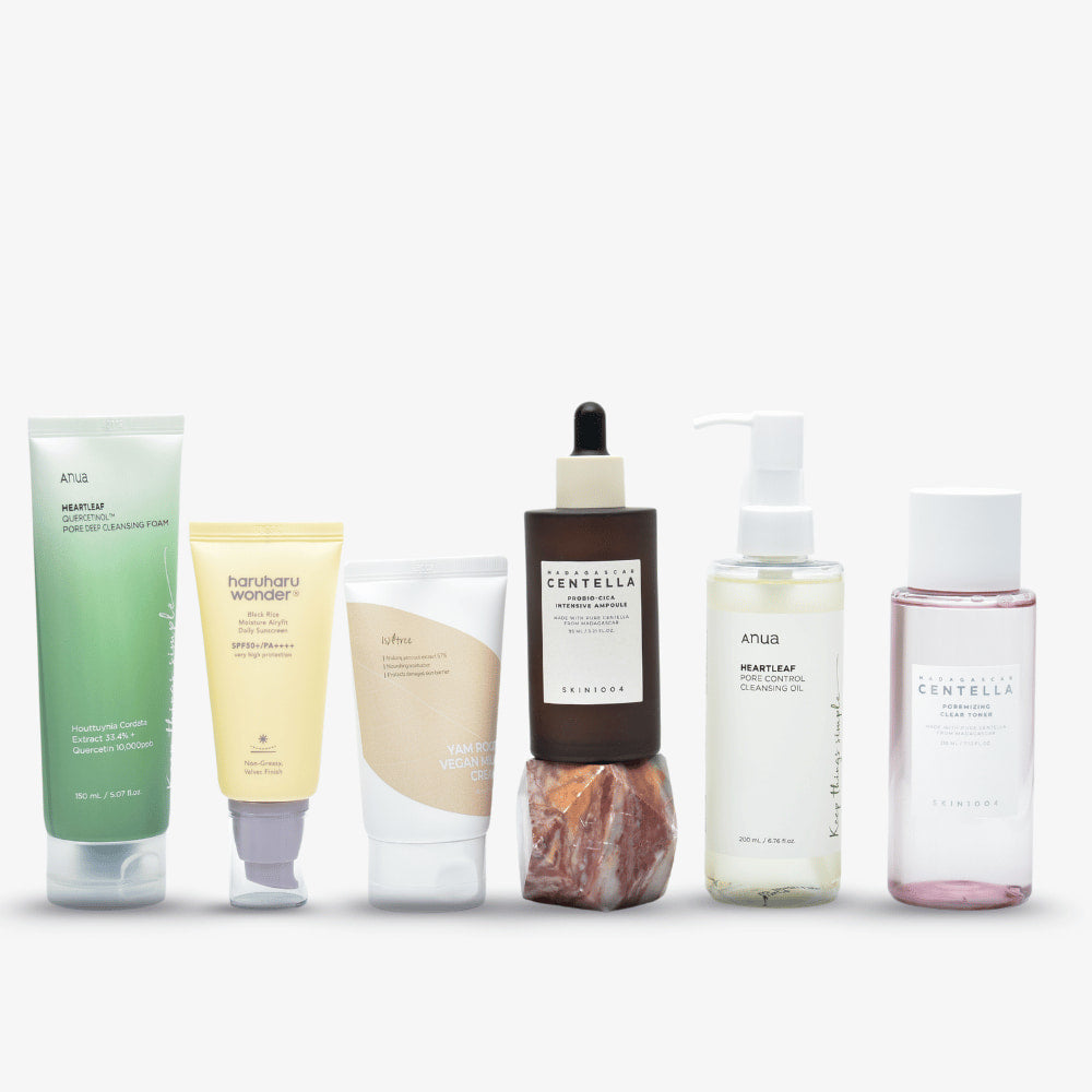 Shine-Free Glow Set - Routine Peau Grasse/Sensible